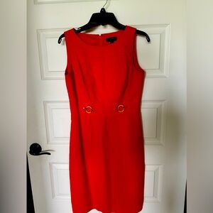 Tahari red orange dress in great condition